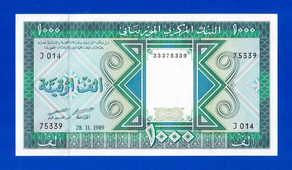 Мавритания. 1000 угия, 1989. UNC. Мультилот