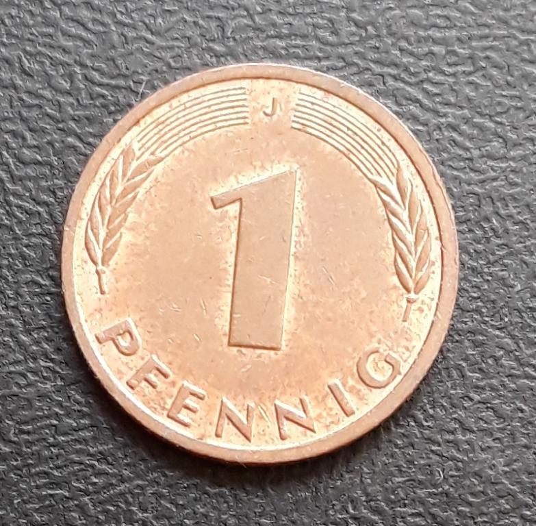 Германия ФРГ  1 пфенниг .1990 г