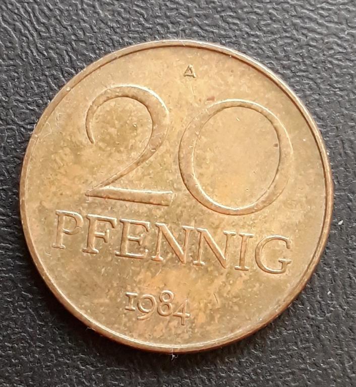 Германия  ГДР  20 пфеннингов 1984