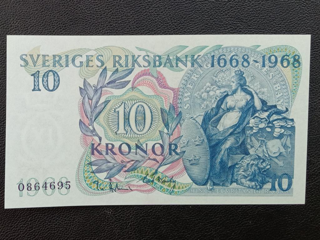 Швеция 10 крон 1968г.    UNC      Р.56
