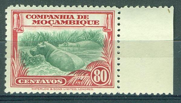 Мозамбик (Португальская колония) 1937 г. стандарт Фауна Бегемот негашеная**