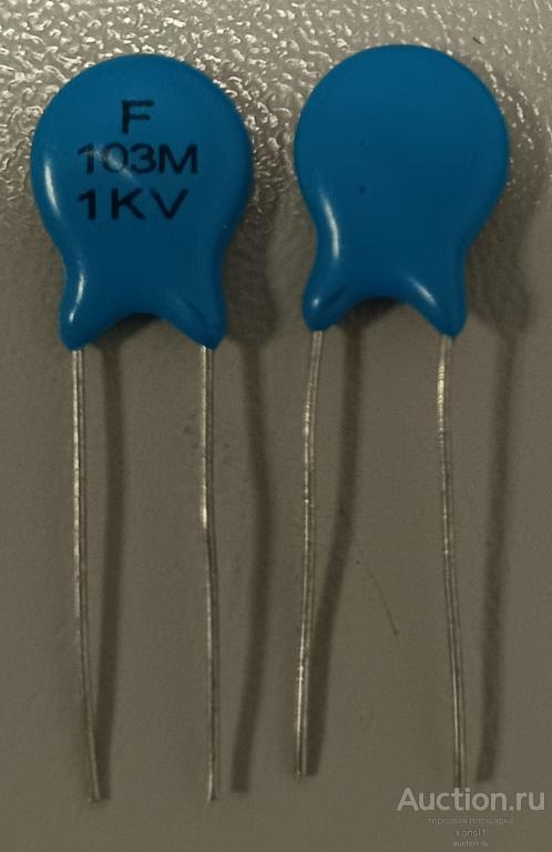 Конденсатор высоковольтный керамический 1KV 103M, 10nF , 1 кВ.
