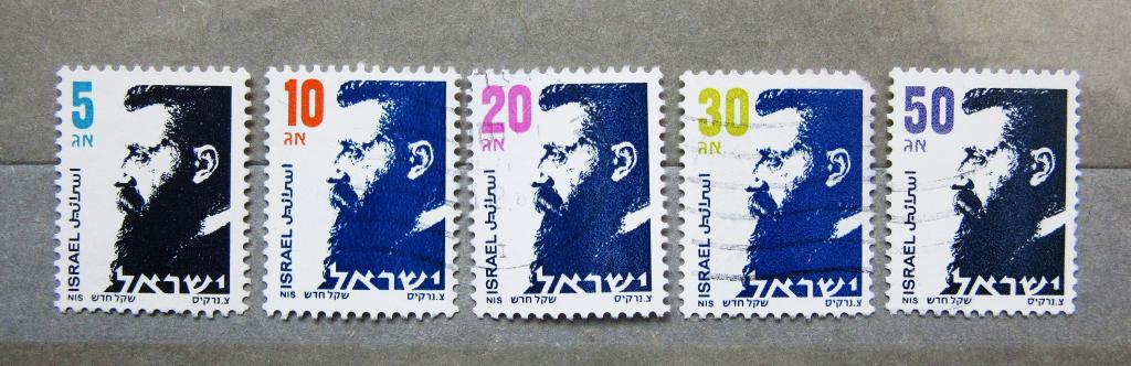 Израиль 1986 г. Теодор Герцль политик 5мар. сер.