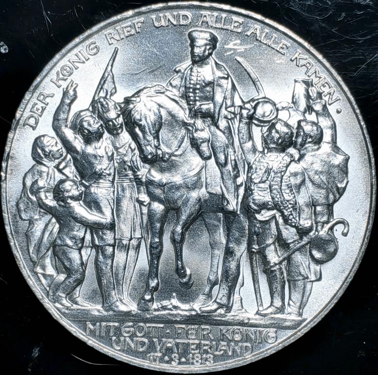 3 марки ПРУССИЯ 1913г. UNC.