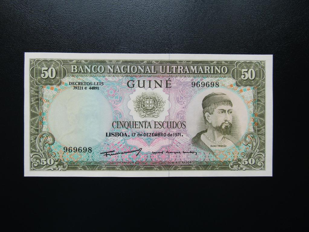 Португальская Гвинея - 50 эскудо 1971г. Р-44а.3. UNC.