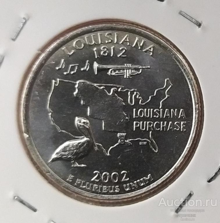 США 25 центов 2002 год - Штат Луизиана (D)
