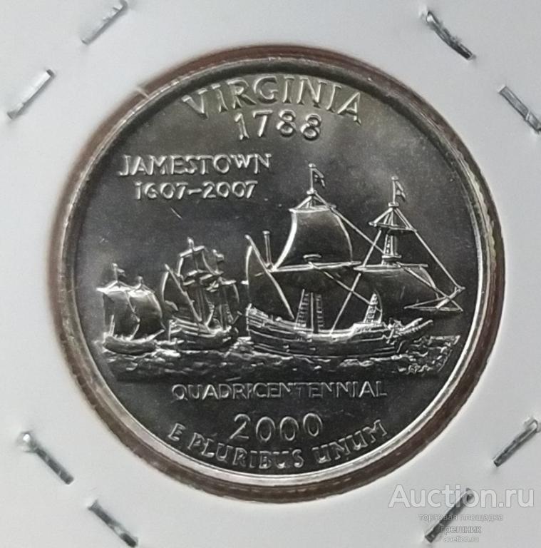 США 25 центов 2000 год - Штат Виргиния (D)