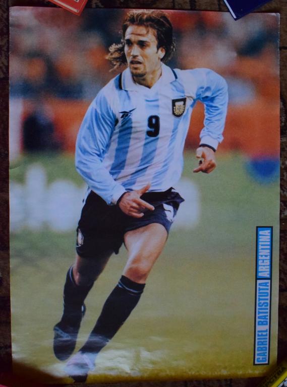 Плакат Футбольный Габриэль Батистута,раритет!!!