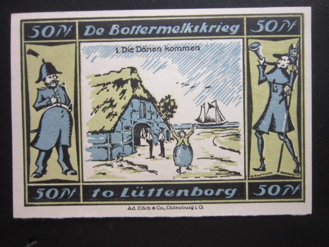 ГЕРМАНИЯ НОТГЕЛЬД    50  ПФЕННИГОВ       LUTJENBURG