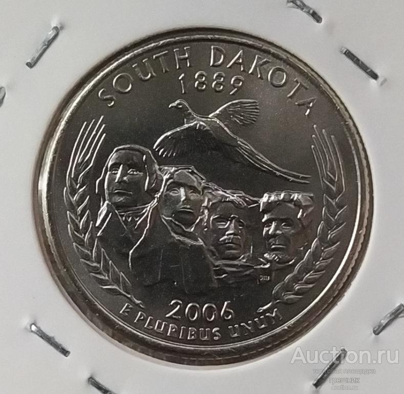 США 25 центов 2006 год - Штат Южная Дакота (D)