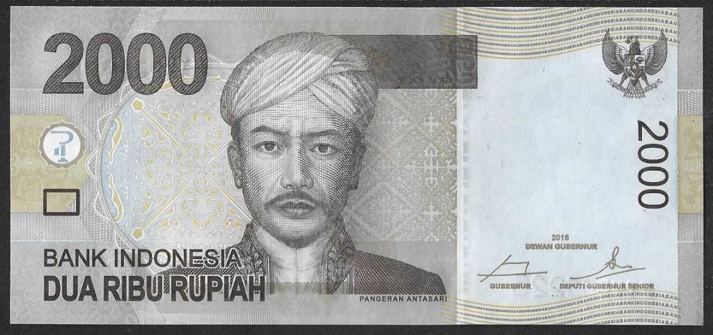 Индонезия. 2000 рупий. 2016 г. UNC. ПРЕСС. В1-3999