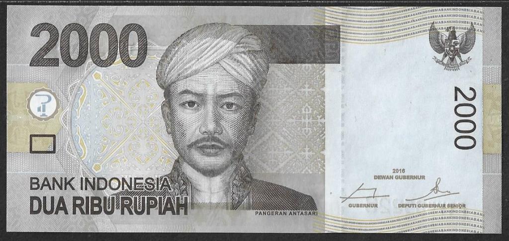 Индонезия. 2000 рупий. 2016 г. UNC. ПРЕСС. В1-4001