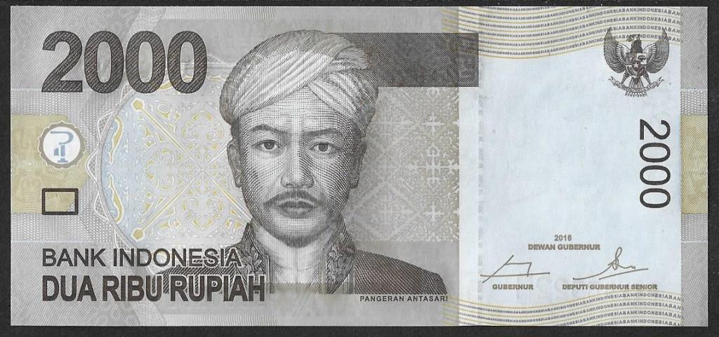 Индонезия. 2000 рупий. 2016 г. UNC. ПРЕСС. В1-4000