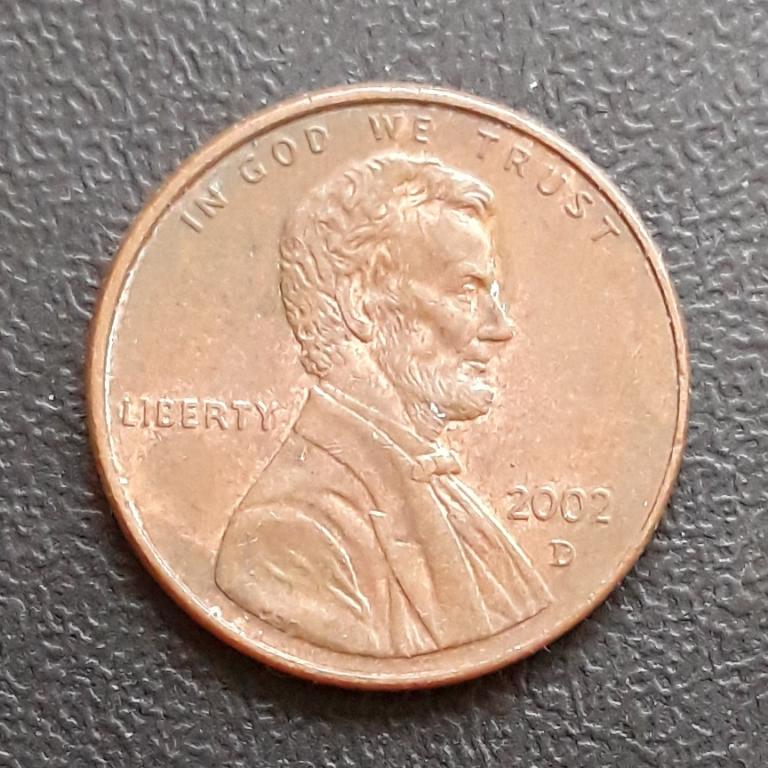 США 1 цент 2002г.