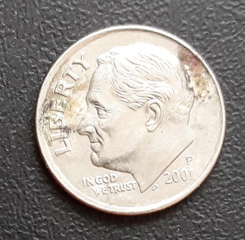 США  10 цент 2001г.