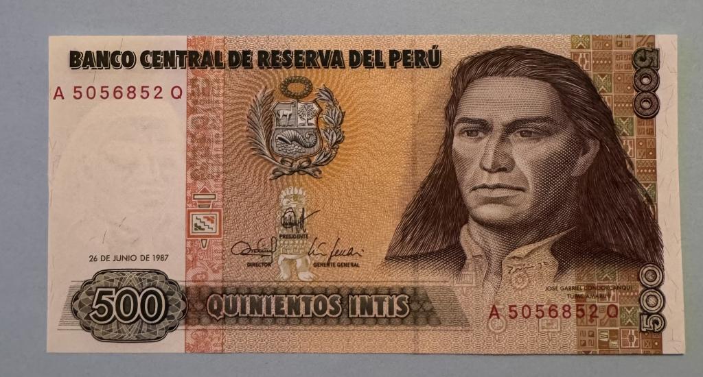 Перу. 500 инти. 1987. UNC.