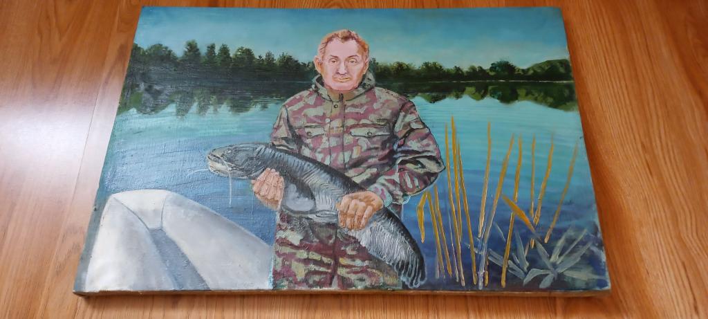 Картина " РЫБАК ". Холст, масло . 2016 г.