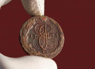 5 КОПЕЕК 1773 ЕМ.ПОДЛИННОСТЬ 100%.