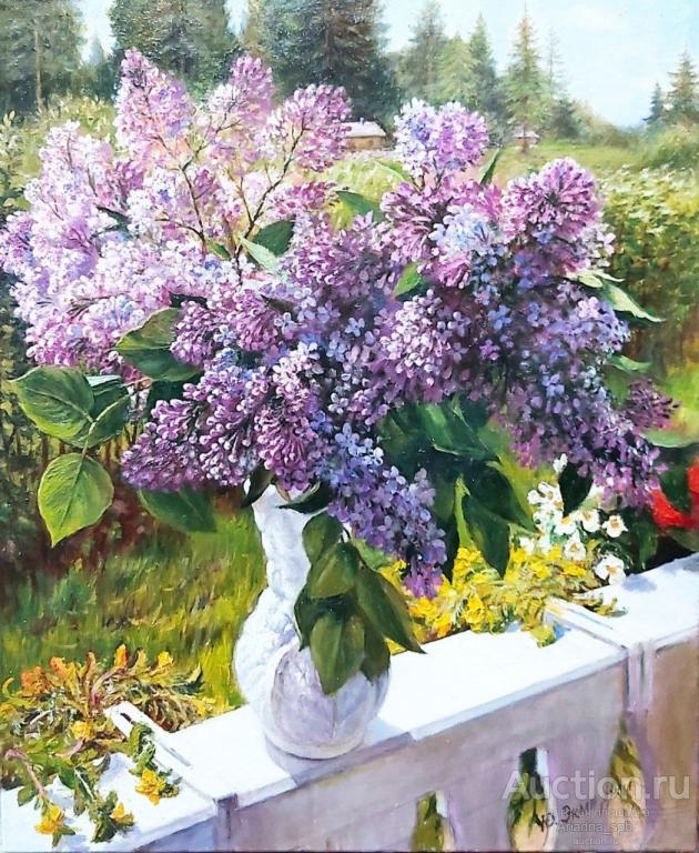 Картина "Сирень на финской даче" худ. Ю. Экмеджи