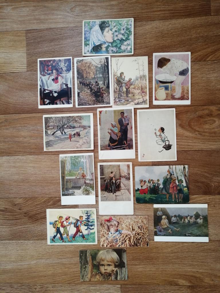 Пионеры дети материнство соц реализм открытки