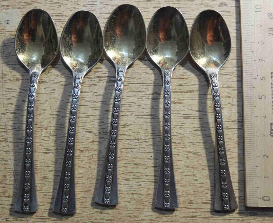 серебряные ложечки 6 шт , СССР, серебро 916 пр