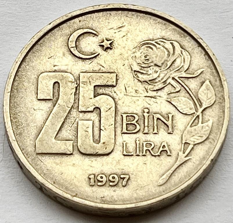 ТУРЦИЯ 25000 ЛИР 1997 ГОД (А)