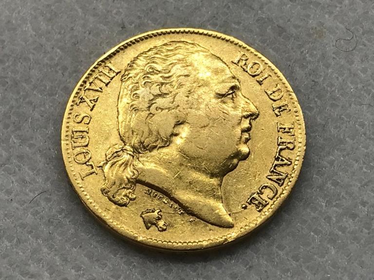 Франция 20 франков 1824 А Золото Оригинал