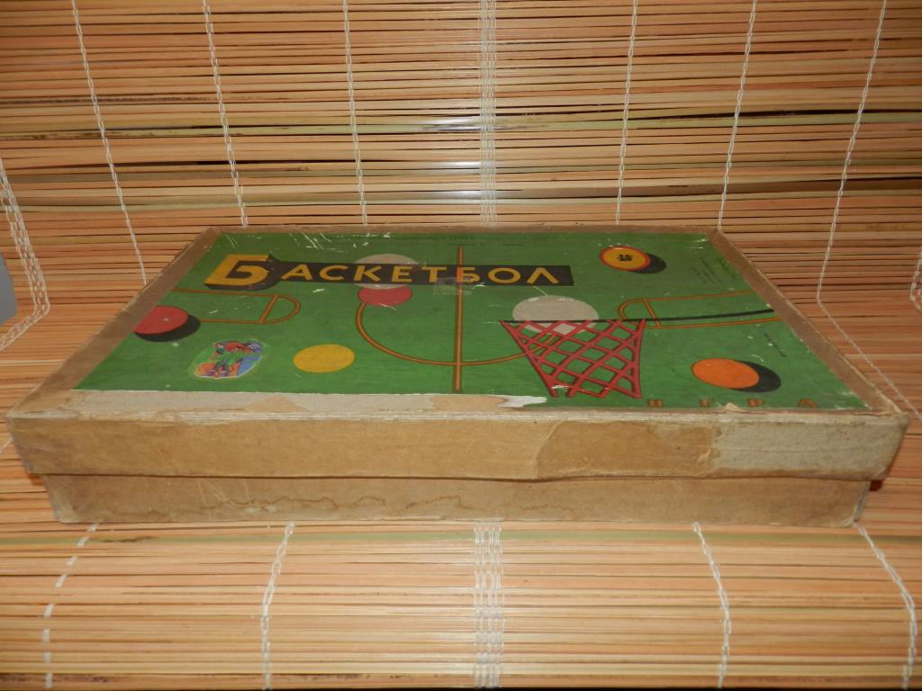 Игра - НАСТОЛЬНЫЙ БАСКЕТБОЛ. Дл.50см. "Спартак-Динамо" (В КОРОБКЕ) Игрушка СССР 1970гг