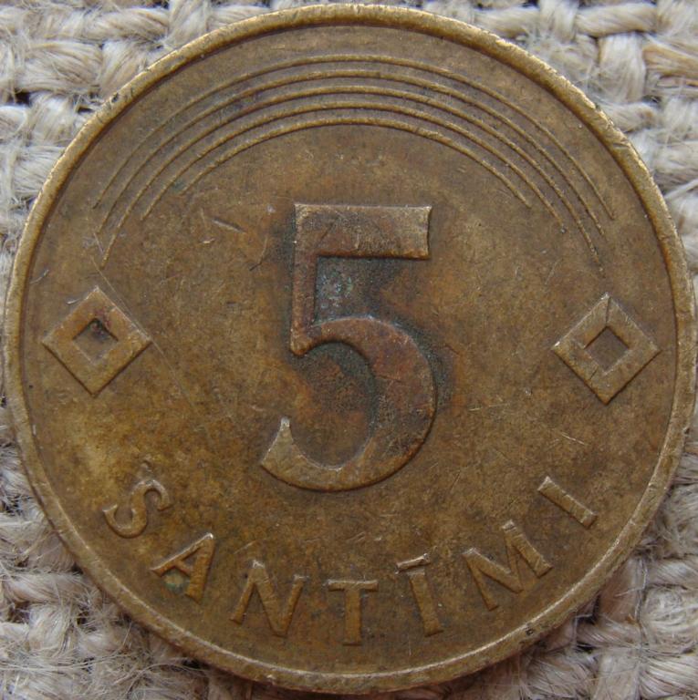 Латвия 5 сантимов 1992 год