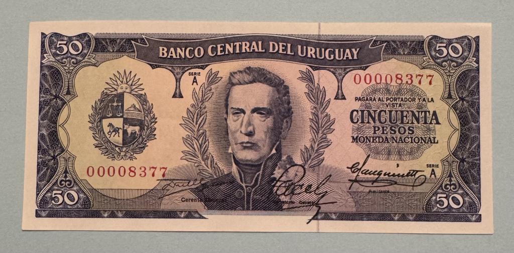 Уругвай. 50 песо. 1967. UNC.
