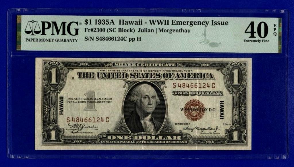 США 1 доллар 1935гА  Hawaii .. S 48466124 C  слаб PMG 40 EPQ