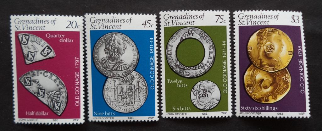 Гренадины Сент-Винсента  1983 г.  Старые монеты **   л.51