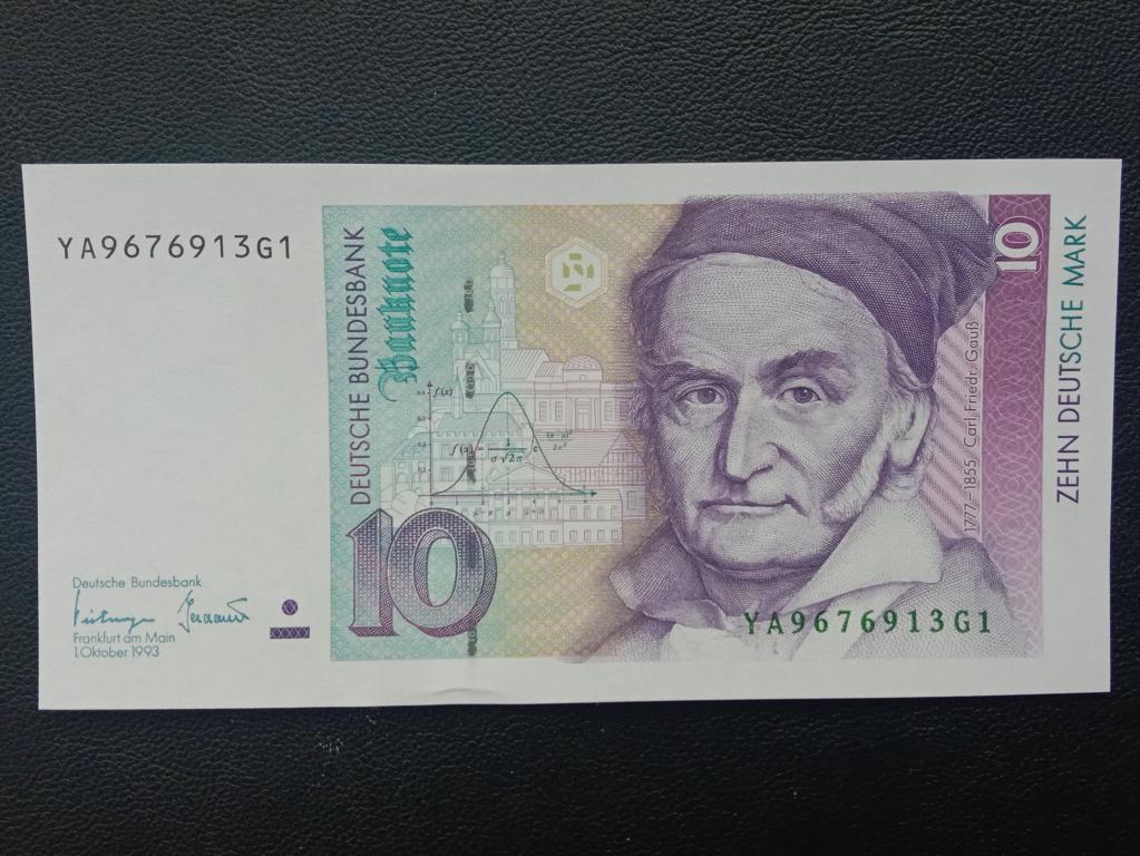 Германия ФРГ 10 марок 1993г.  UNC    Р.38с