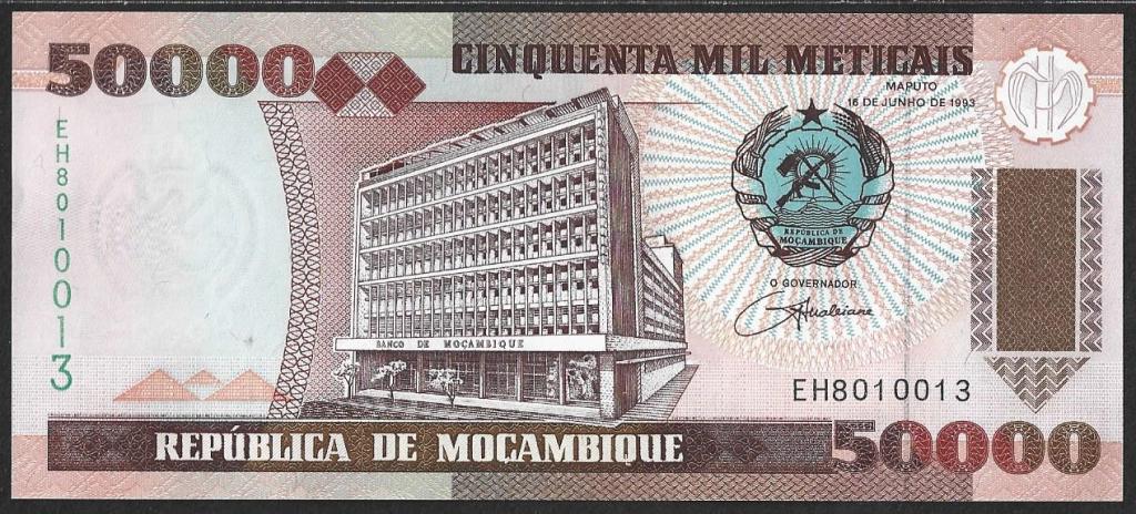 Мозамбик. 50000 метикал. 1993 г. UNC ПРЕСС. В1-3363
