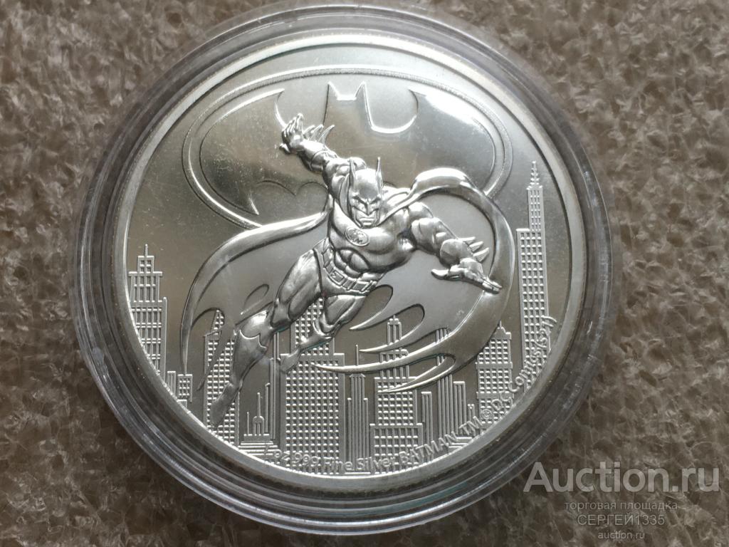 Ниуэ 2 доллара 2021 Бэтмен Лига Справедливости Супергерой DC Comics СЕРЕБРО