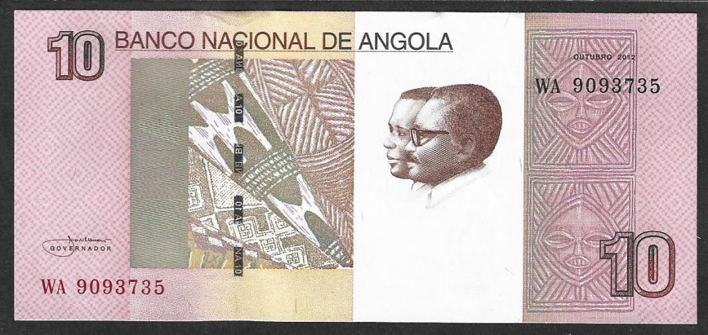 Ангола. 10 кванза. 2012г. UNC. ПРЕСС. В1-2752