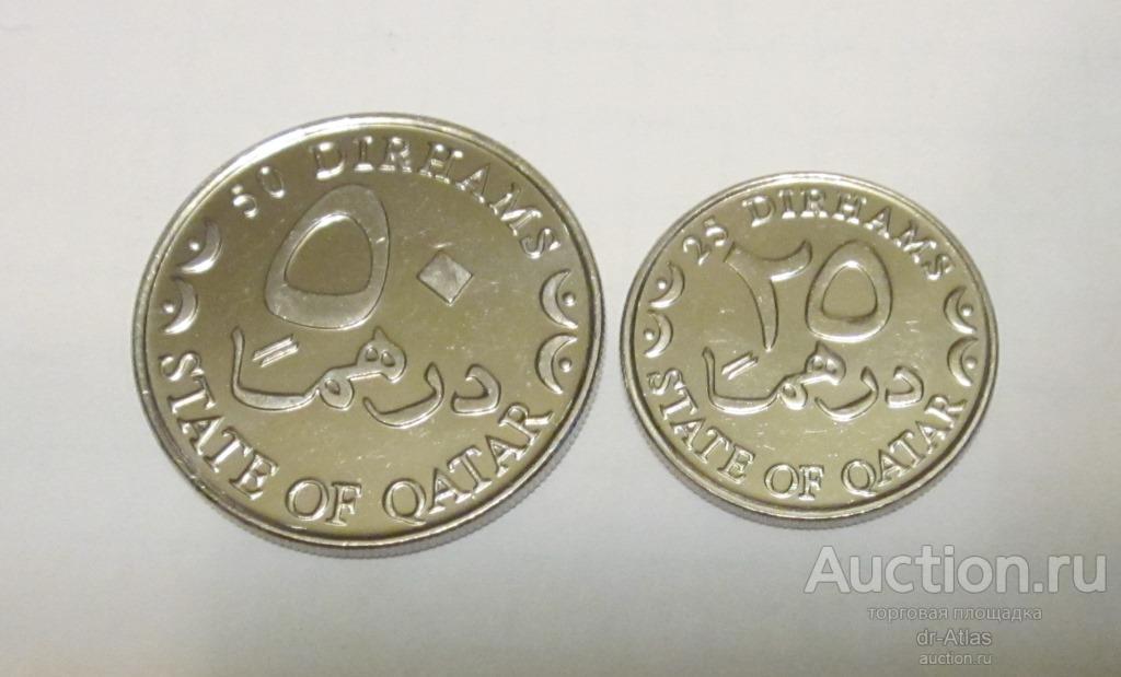 Катар 25 дирхам 50 дирхам 2003 UNC 8925