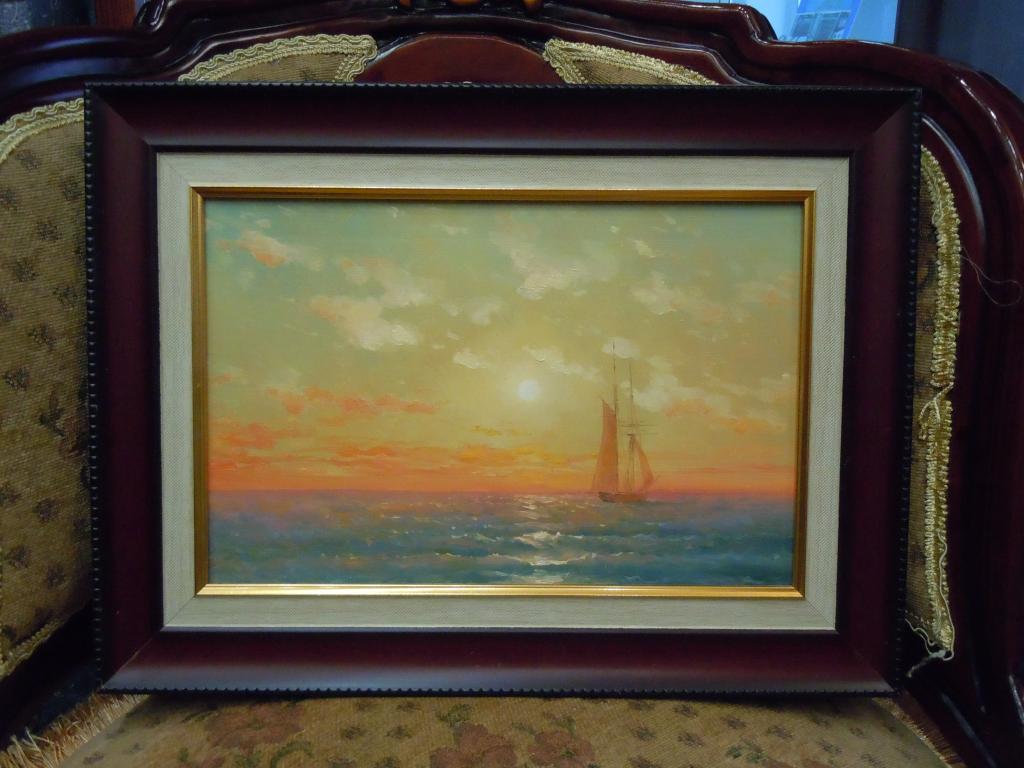Картина "Восход солнца" Беляев В.В. 2011г, картон, масло