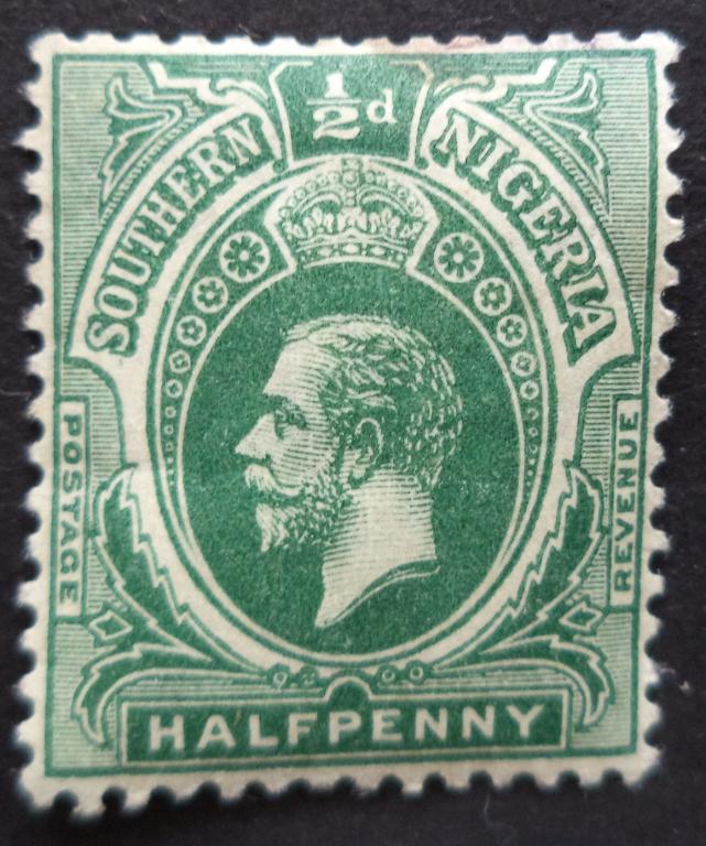 Южная Нигерия  1912 г.  Стандарт  1/2d.  *    к.2