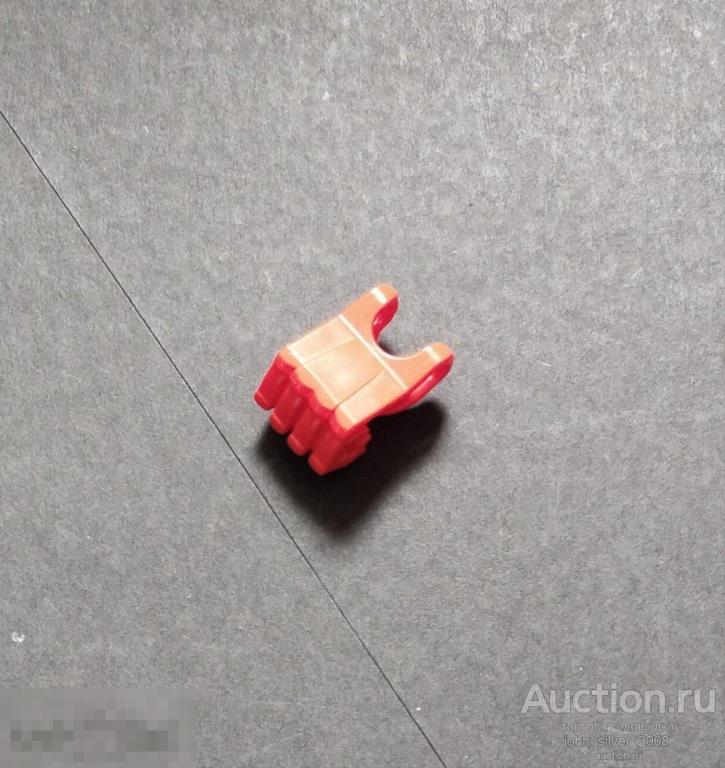 Лего минифигурка LEGO 93575 HERO FACTORY FIST WITH AXLE HOLE цвет - красный