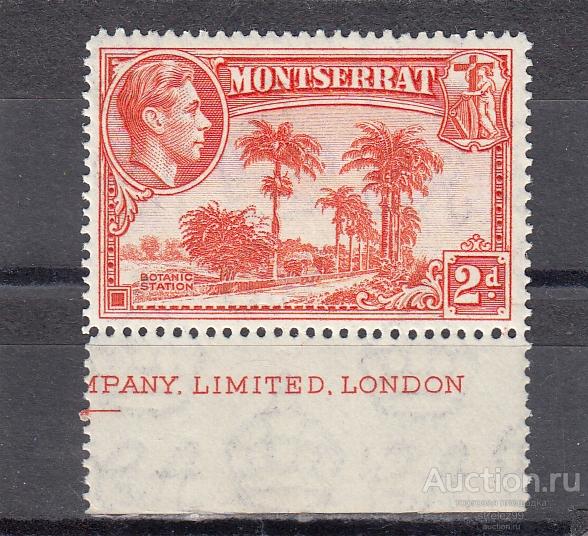 MONTSERRAT  МОНТСЕРРАТ   Пальмовая аллея № 96с  1938 Сост* Наклейка!!