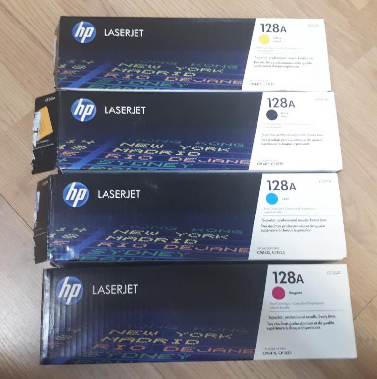 Набор цвет. ориг. картриджей HP 128А для CP1525