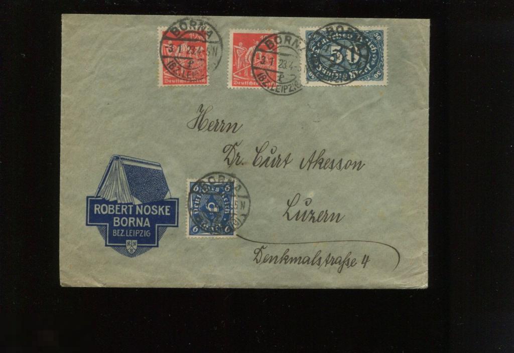 Германия 1923 конверт фирмы