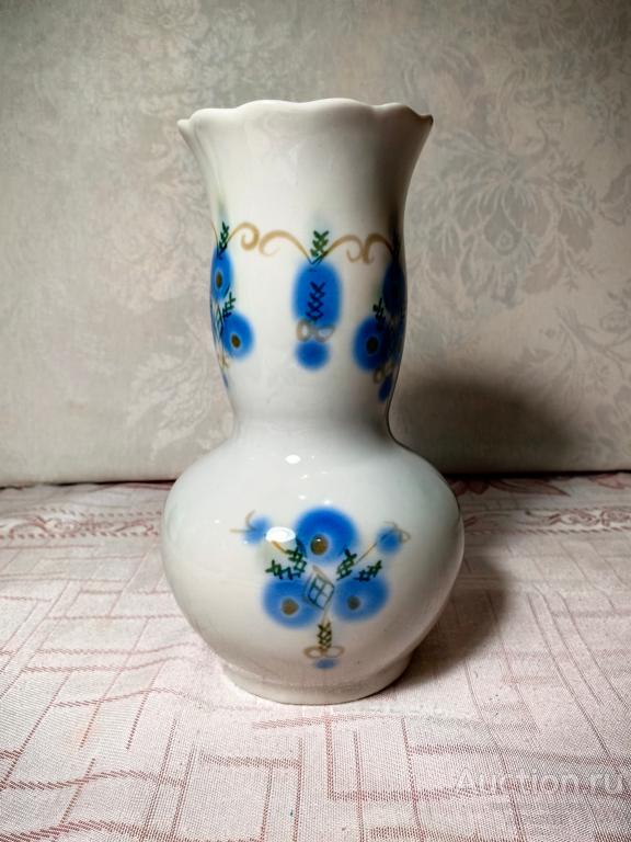 Ваза фарфоровая Полонский ЗХК полонне полонное ручная роспись СССР фарфор