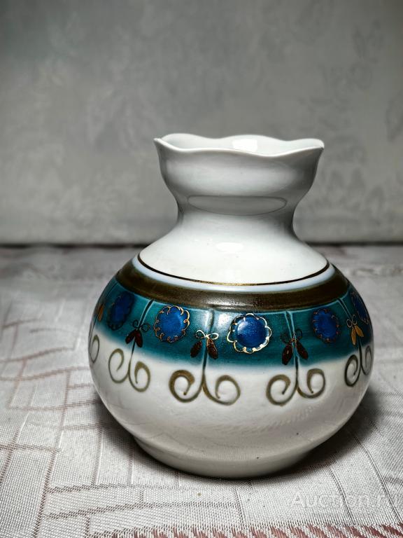 Ваза фарфоровая Полонский ЗХК полонне полонное ручная роспись СССР фарфор