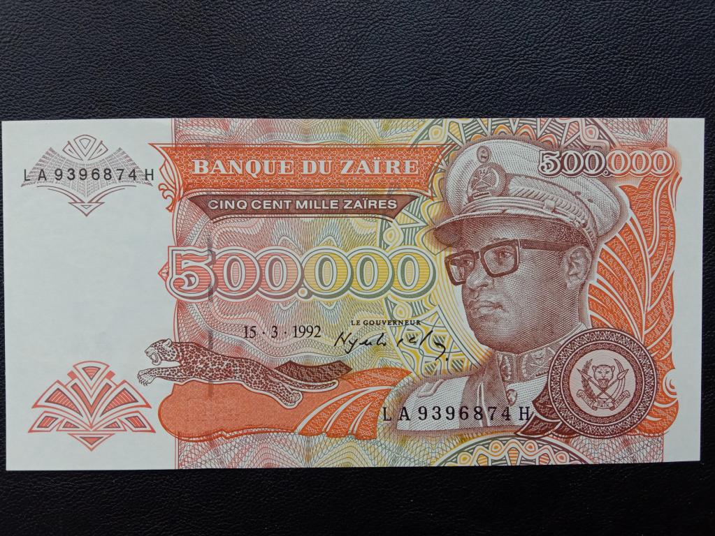 Заир 500000 заир 1992г.    UNC      Р.43