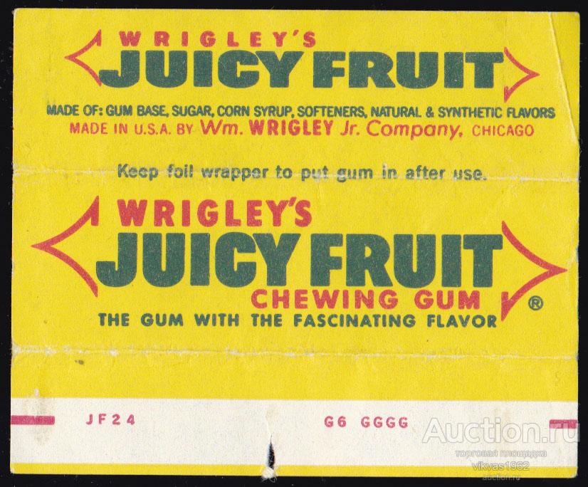 США. Wrigley's JuicyFruitChicago пластинка v2.1.1