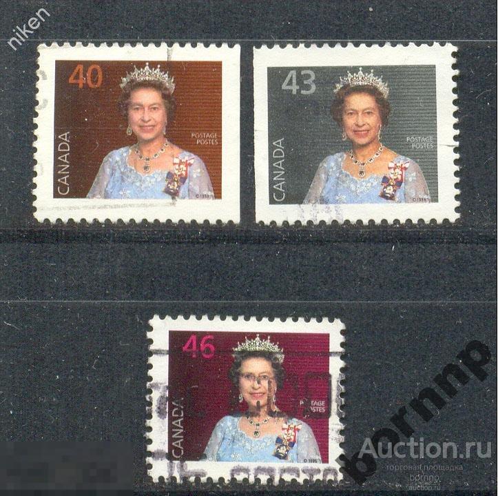 КАНАДА.1990-1996.КОРОЛЕВА ЕЛИЗАВЕТА II. 3 МАРКИ