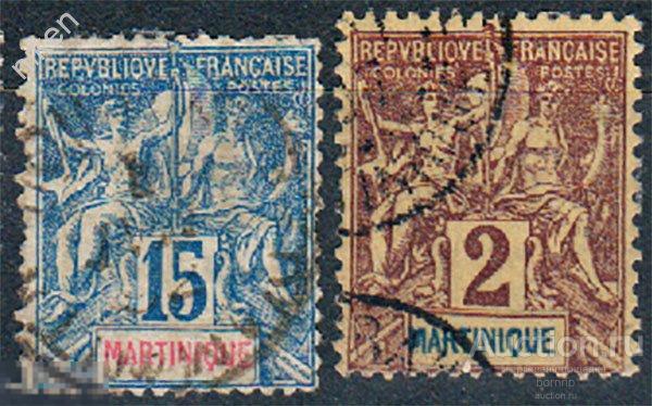 МАРТИНИКА 1892 ФРАНЦУЗСКИЕ КОЛОНИИ СТАНДАРТ ЭКЗОТИКА СТАРИННЫЕ МАРКИ 19 ВЕКА 47-2-334