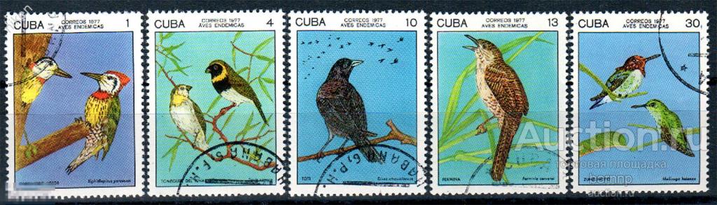 КУБА 1977 ЭНДЕМИЧНАЯ ФАУНА ПЕВЧИЕ ПТИЦЫ 46-2-2